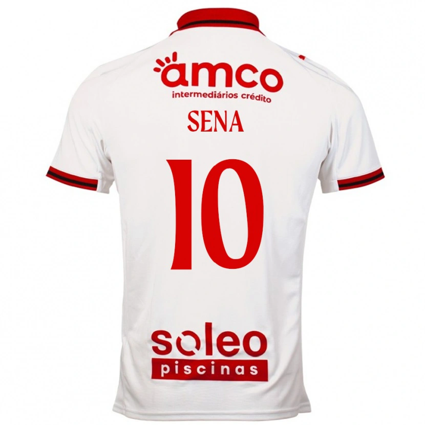 Danxen Enfant Maillot Taty Sena #10 Blanc Rouge Tenues Extérieur 2025/26 T-Shirt