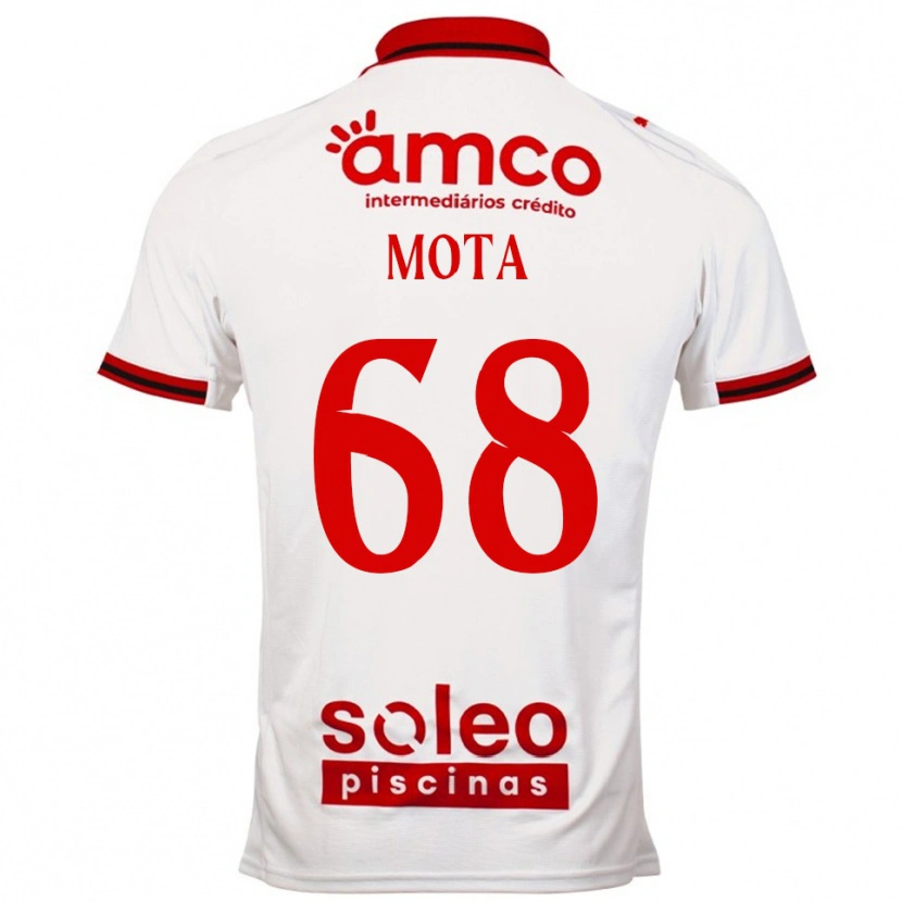 Danxen Enfant Maillot Edgar Mota #68 Blanc Rouge Tenues Extérieur 2025/26 T-Shirt