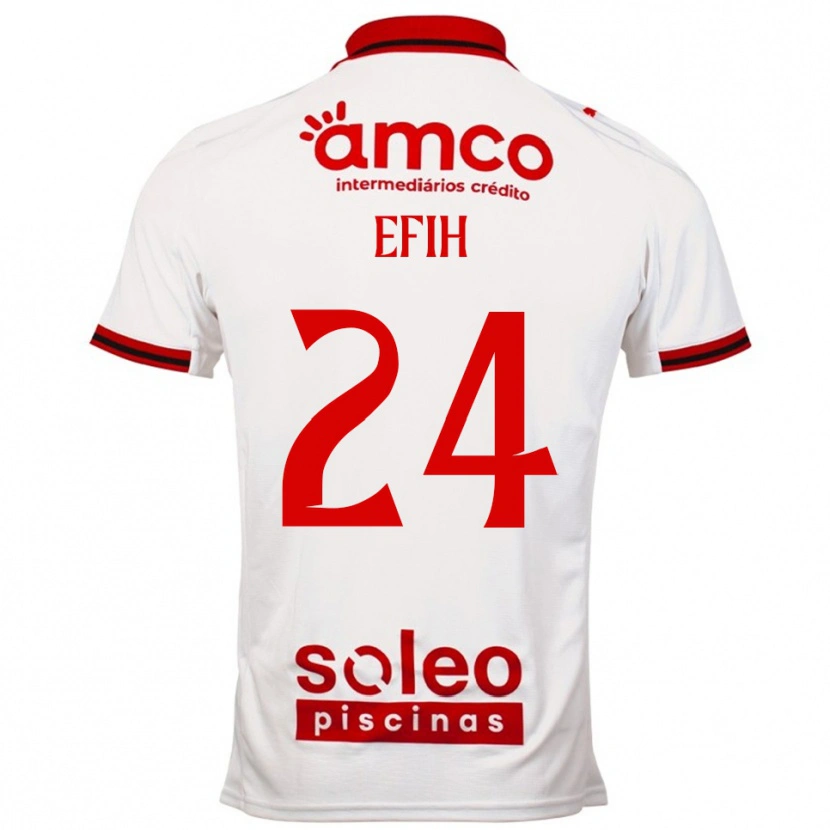 Danxen Enfant Maillot Peace Efih #24 Blanc Rouge Tenues Extérieur 2025/26 T-Shirt