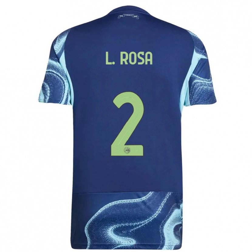 Danxen Enfant Maillot Lucas Rosa #2 Marine Bleu Ciel Tenues Extérieur 2025/26 T-Shirt