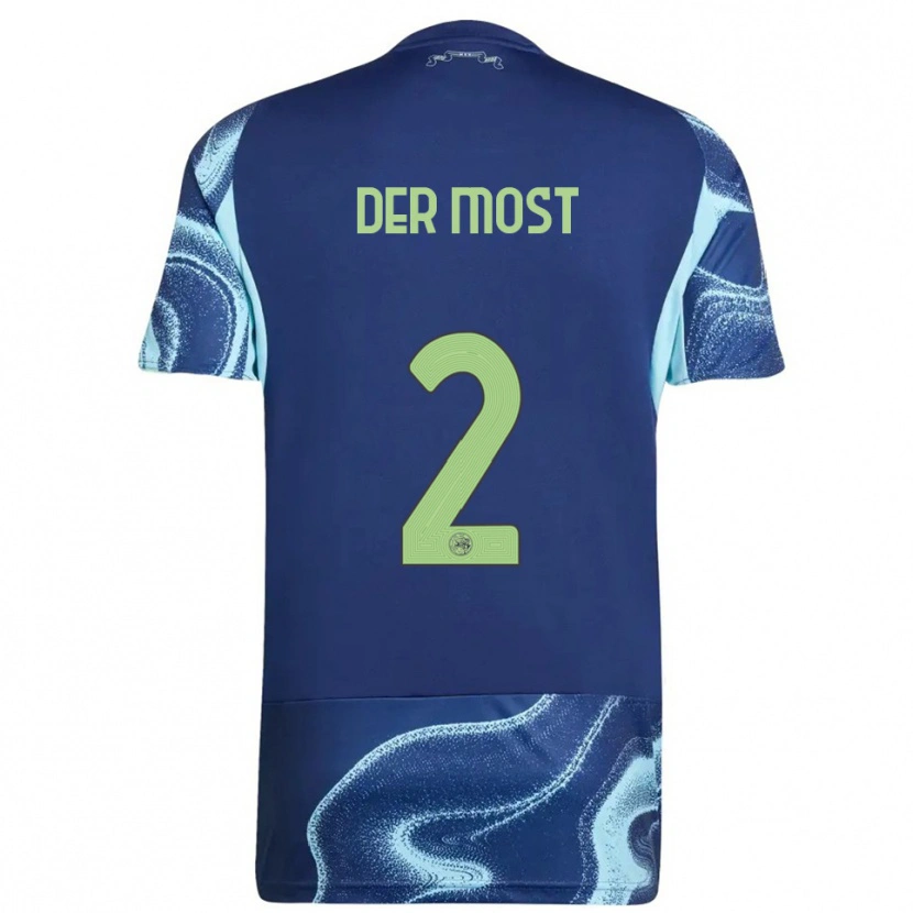 Danxen Enfant Maillot Liza Van Der Most #2 Marine Bleu Ciel Tenues Extérieur 2025/26 T-Shirt