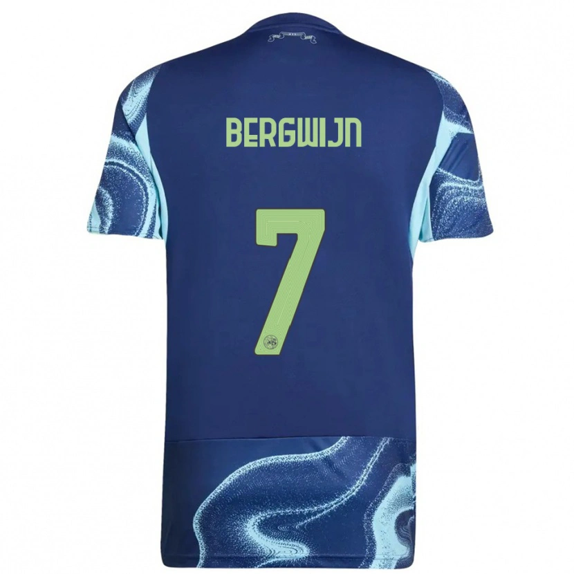 Danxen Enfant Maillot Steven Bergwijn #7 Marine Bleu Ciel Tenues Extérieur 2025/26 T-Shirt