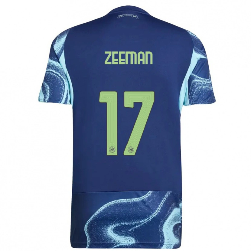 Danxen Enfant Maillot Kelly Zeeman #17 Marine Bleu Ciel Tenues Extérieur 2025/26 T-Shirt