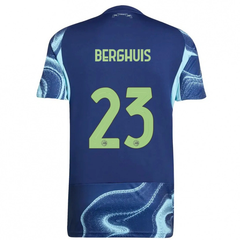 Danxen Enfant Maillot Steven Berghuis #23 Marine Bleu Ciel Tenues Extérieur 2025/26 T-Shirt