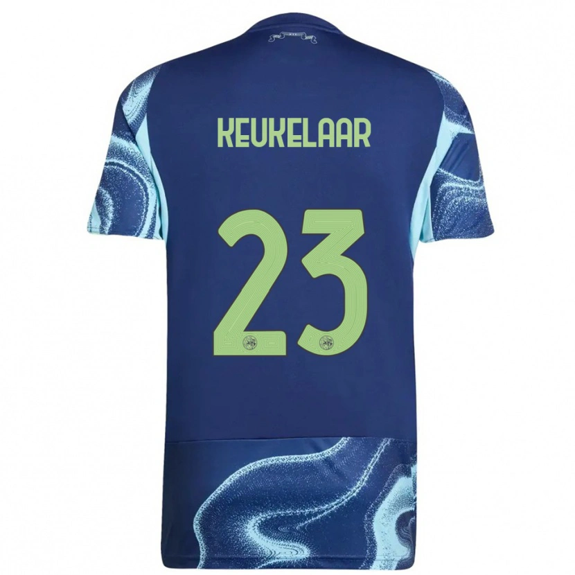 Danxen Enfant Maillot Lotte Keukelaar #23 Marine Bleu Ciel Tenues Extérieur 2025/26 T-Shirt
