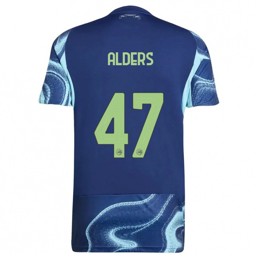 Danxen Enfant Maillot Gerald Alders #47 Marine Bleu Ciel Tenues Extérieur 2025/26 T-Shirt