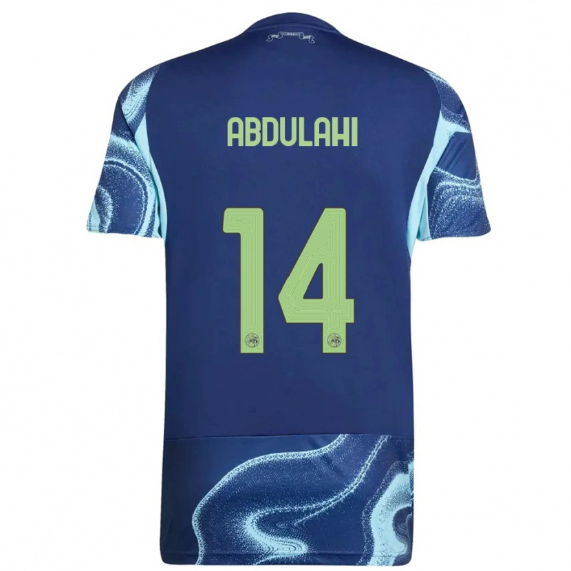 Danxen Enfant Maillot Liban Abdulahi #14 Marine Bleu Ciel Tenues Extérieur 2025/26 T-Shirt