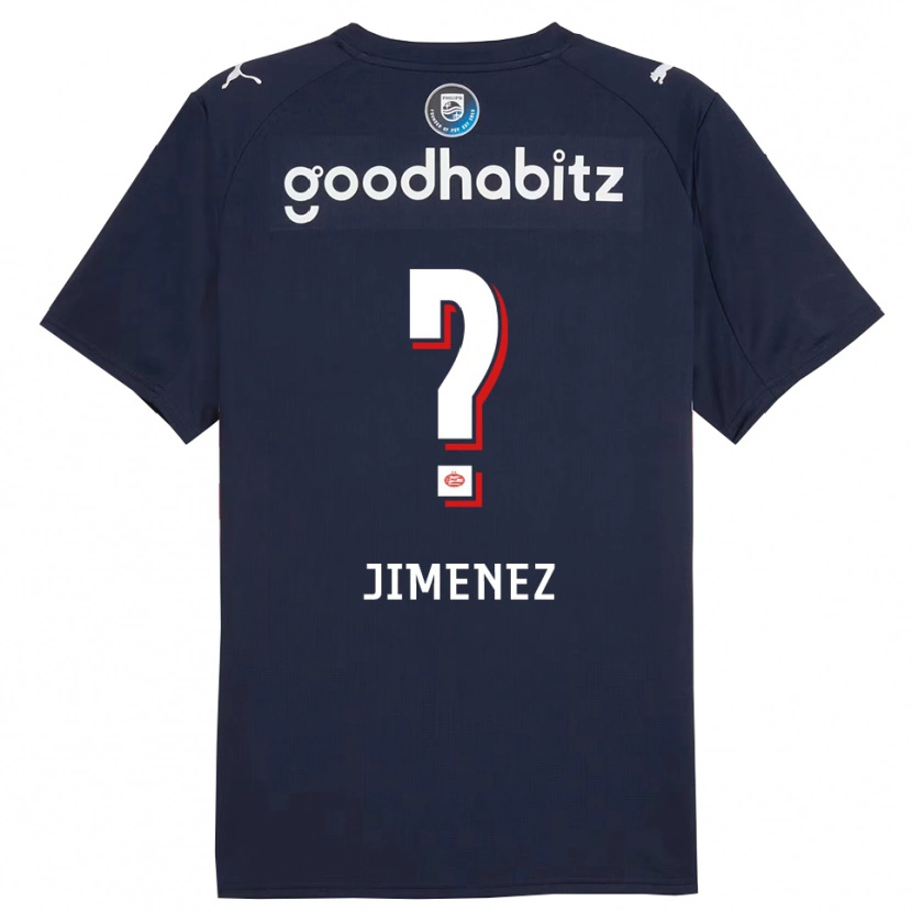 Danxen Enfant Maillot Mylian Jimenez #0 Marine Blanc Tenues Extérieur 2025/26 T-Shirt