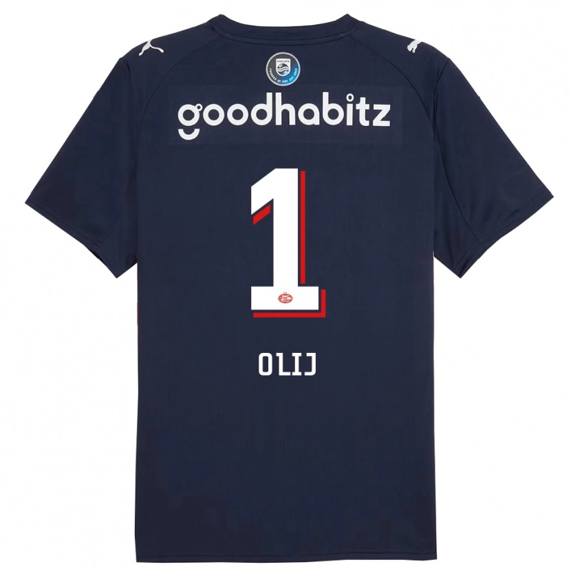 Danxen Enfant Maillot Nick Olij #1 Marine Blanc Tenues Extérieur 2025/26 T-Shirt