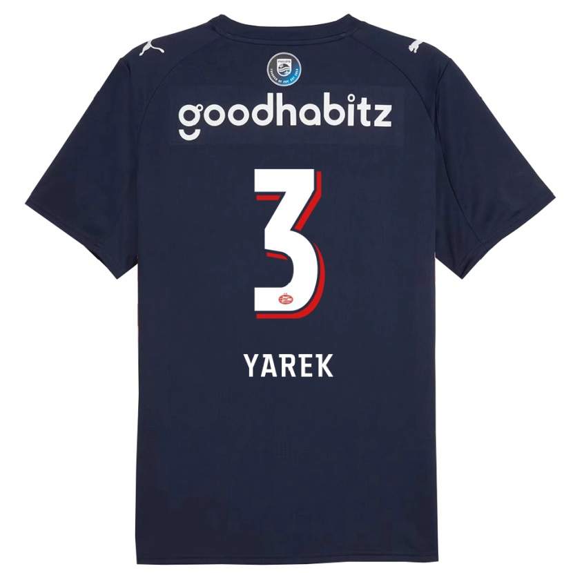 Danxen Enfant Maillot Yarek Gasiorowski #3 Marine Blanc Tenues Extérieur 2025/26 T-Shirt
