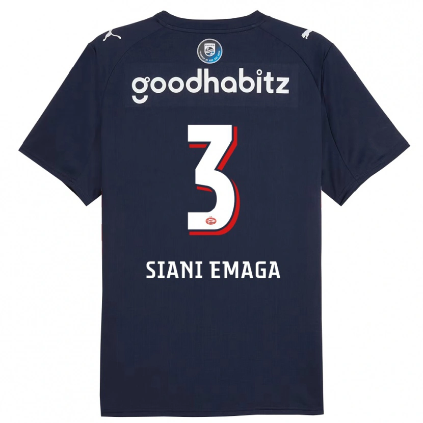 Danxen Enfant Maillot Ezechiel Siani Emaga #3 Marine Blanc Tenues Extérieur 2025/26 T-Shirt