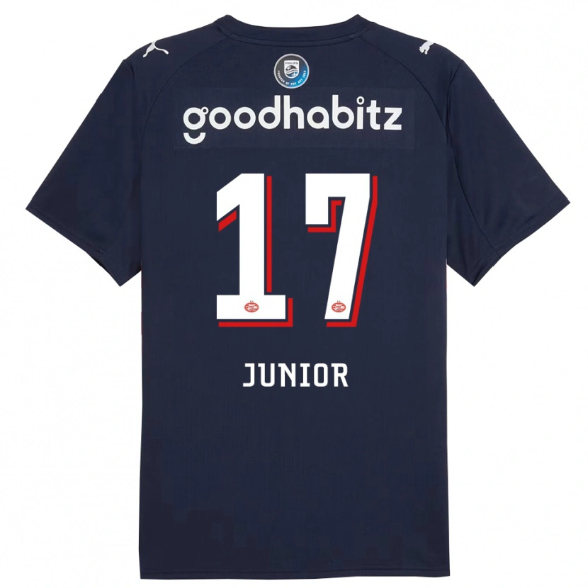 Danxen Enfant Maillot Mauro Júnior #17 Marine Blanc Tenues Extérieur 2025/26 T-Shirt