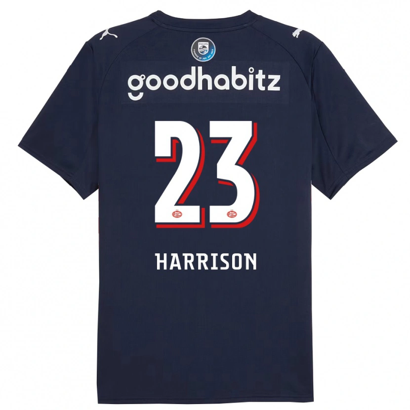 Danxen Enfant Maillot Amy Harrison #23 Marine Blanc Tenues Extérieur 2025/26 T-Shirt