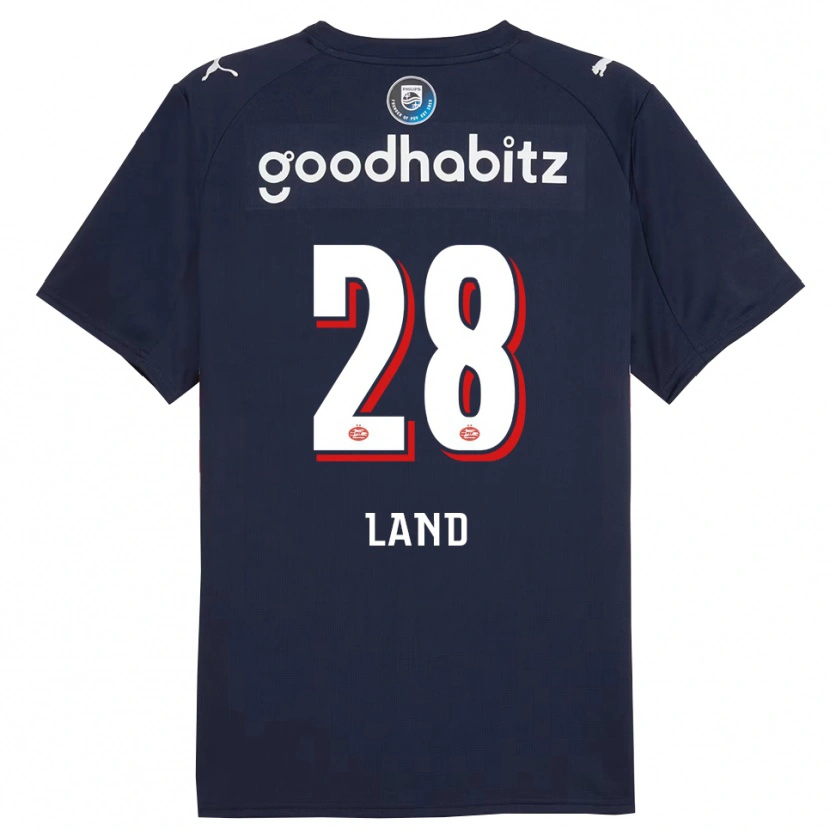 Danxen Enfant Maillot Tygo Land #28 Marine Blanc Tenues Extérieur 2025/26 T-Shirt