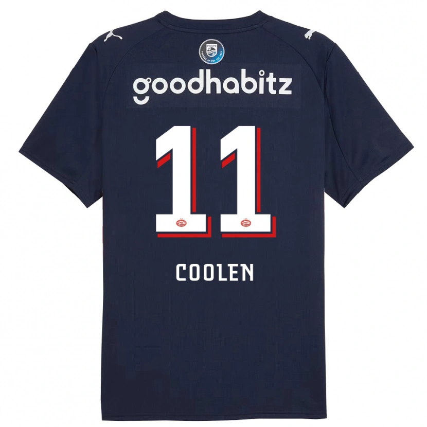 Danxen Enfant Maillot Nadia Coolen #11 Marine Blanc Tenues Extérieur 2025/26 T-Shirt
