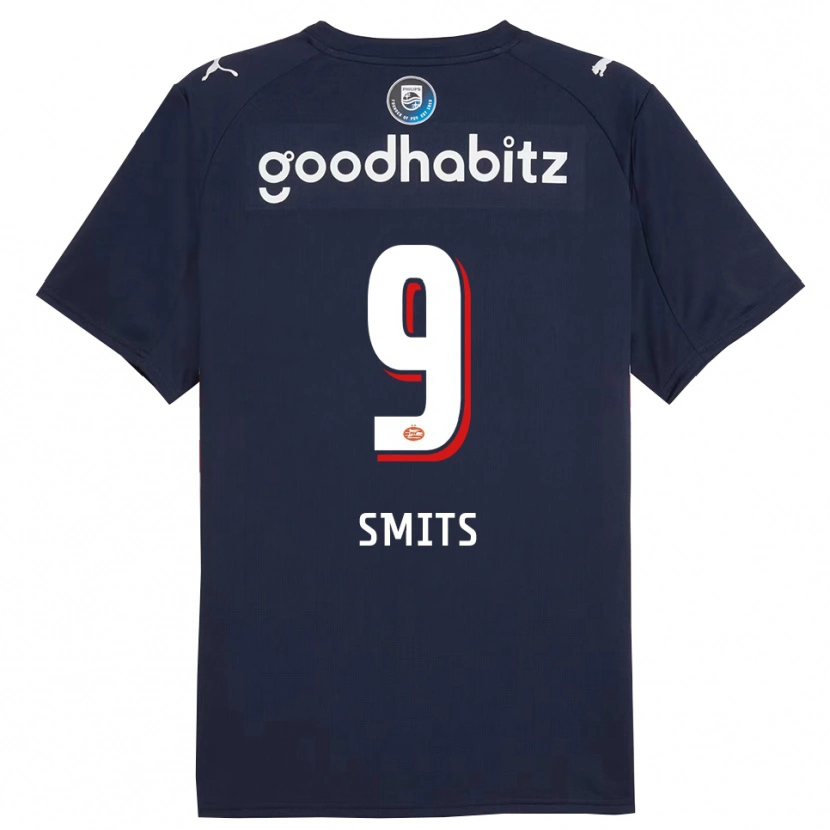 Danxen Enfant Maillot Joëlle Smits #9 Marine Blanc Tenues Extérieur 2025/26 T-Shirt