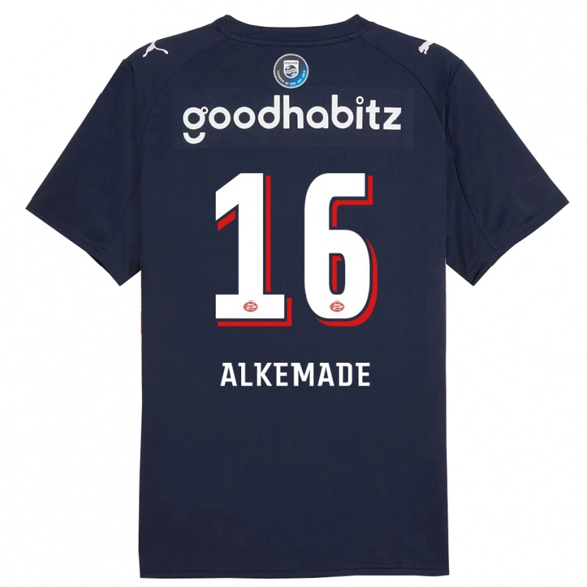 Danxen Enfant Maillot Lisan Alkemade #16 Marine Blanc Tenues Extérieur 2025/26 T-Shirt