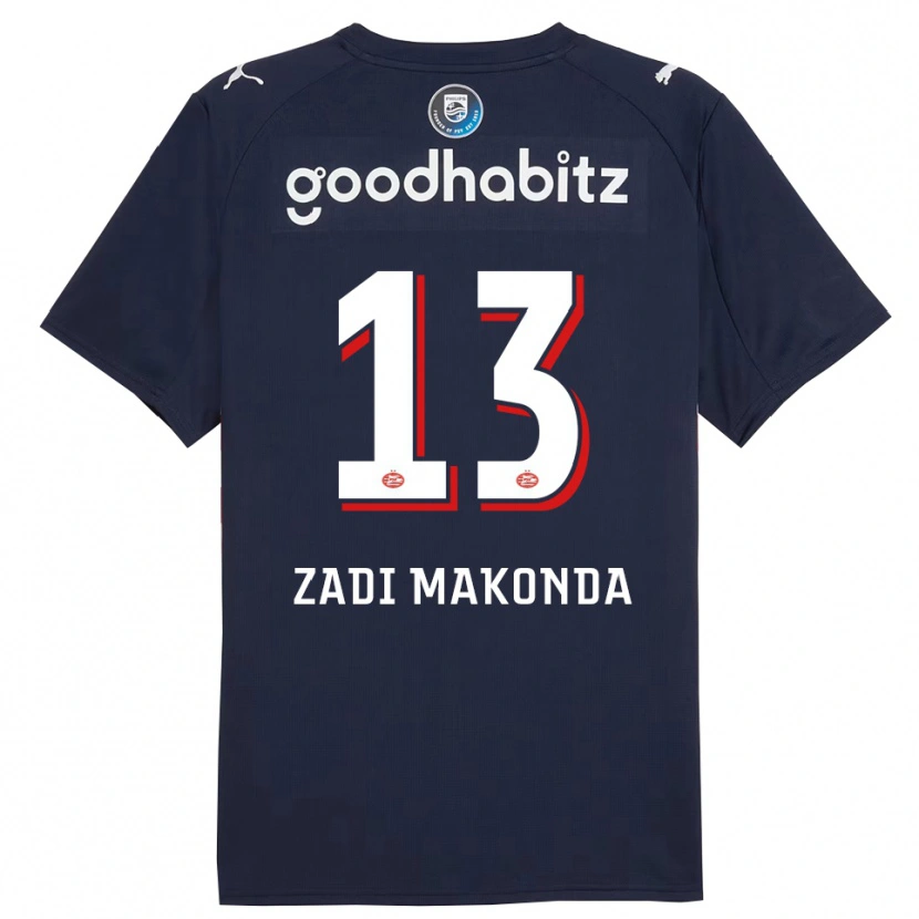 Danxen Enfant Maillot David Zadi Makonda #13 Marine Blanc Tenues Extérieur 2025/26 T-Shirt