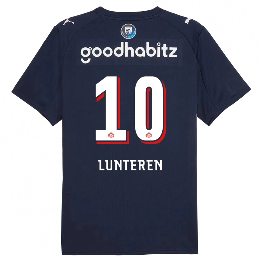Danxen Enfant Maillot Desiree Van Lunteren #10 Marine Blanc Tenues Extérieur 2025/26 T-Shirt