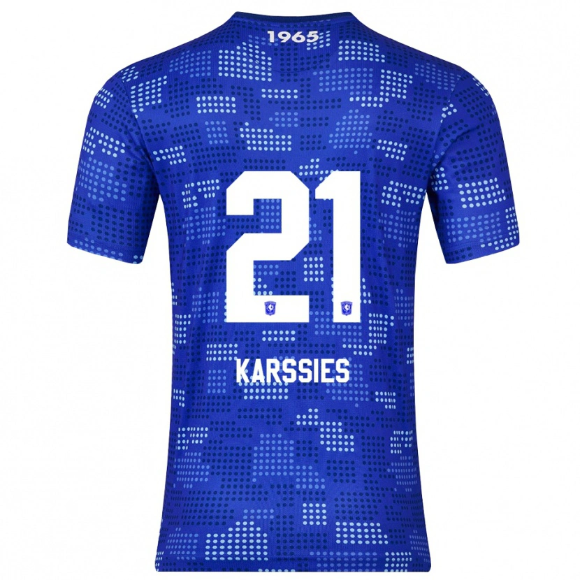 Danxen Enfant Maillot Sam Karssies #21 Bleu Bleu Ciel Tenues Extérieur 2025/26 T-Shirt