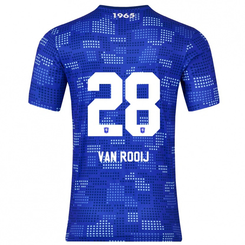 Danxen Enfant Maillot Bart Van Rooij #28 Bleu Bleu Ciel Tenues Extérieur 2025/26 T-Shirt