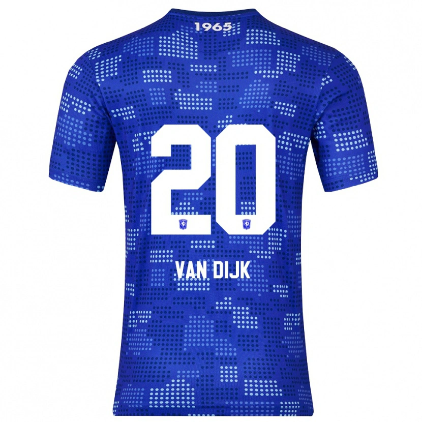 Danxen Enfant Maillot Nikee Van Dijk #20 Bleu Bleu Ciel Tenues Extérieur 2025/26 T-Shirt