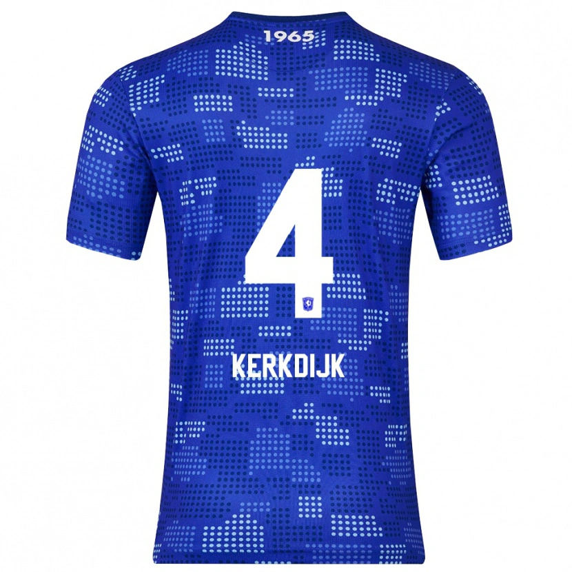 Danxen Enfant Maillot Jesper Kerkdijk #4 Bleu Bleu Ciel Tenues Extérieur 2025/26 T-Shirt
