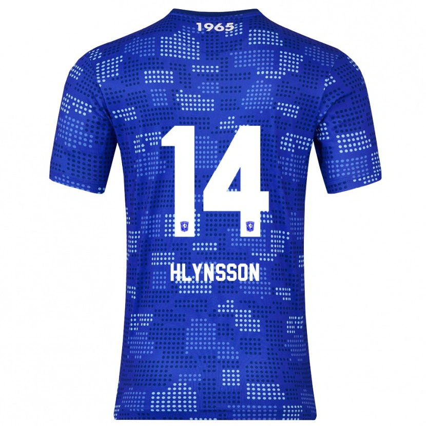 Danxen Enfant Maillot Kristian Hlynsson #14 Bleu Bleu Ciel Tenues Extérieur 2025/26 T-Shirt