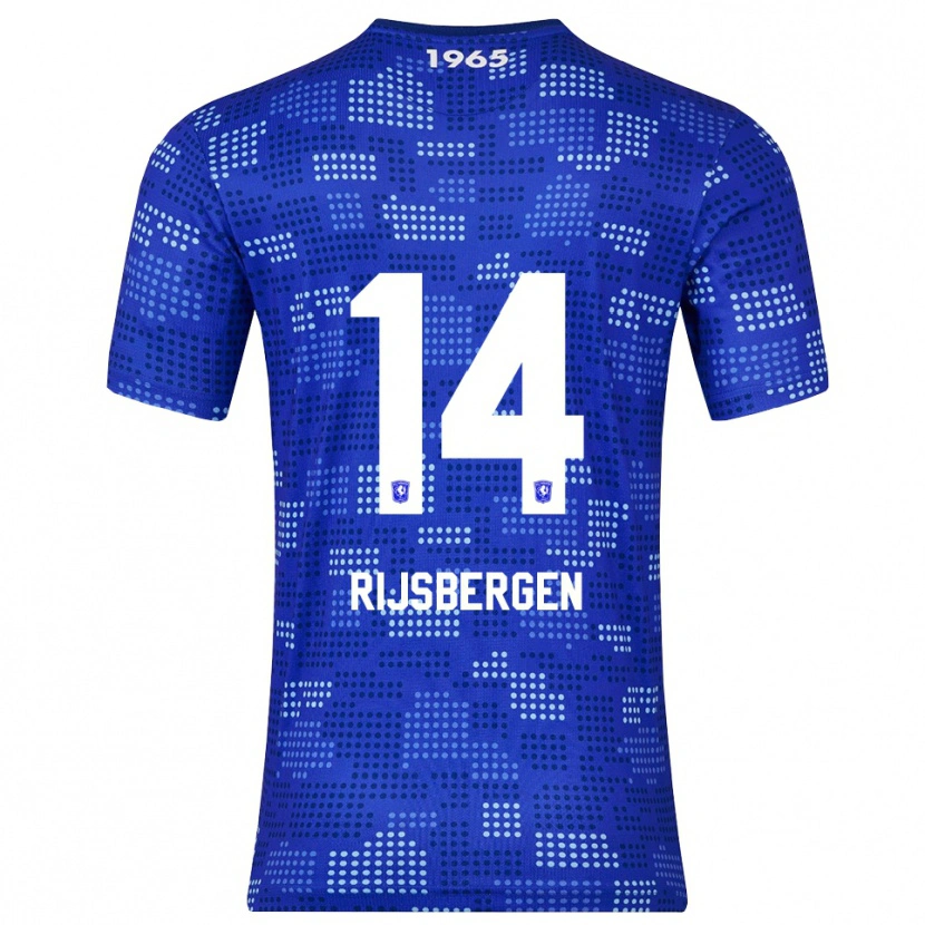 Danxen Enfant Maillot Liz Rijsbergen #14 Bleu Bleu Ciel Tenues Extérieur 2025/26 T-Shirt