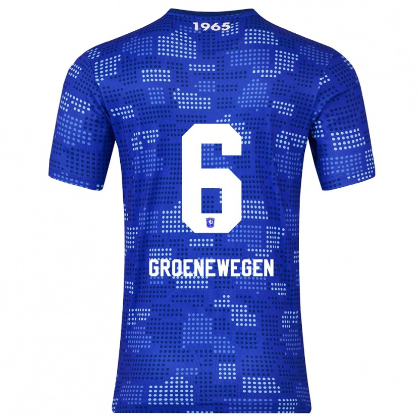 Danxen Enfant Maillot Lynn Groenewegen #6 Bleu Bleu Ciel Tenues Extérieur 2025/26 T-Shirt