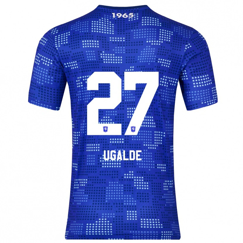 Danxen Enfant Maillot Manfred Ugalde #27 Bleu Bleu Ciel Tenues Extérieur 2025/26 T-Shirt
