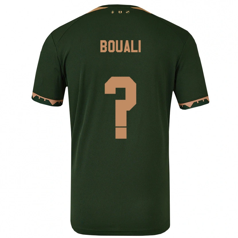Danxen Enfant Maillot Zakaria Bouali #0 Vert Or Tenues Extérieur 2025/26 T-Shirt