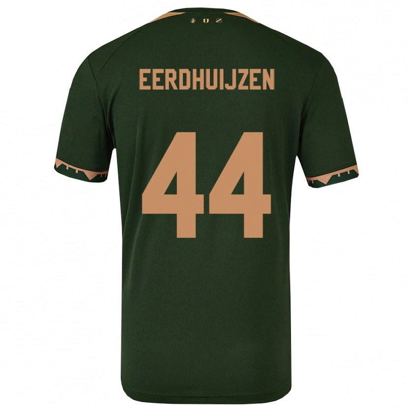 Danxen Enfant Maillot Mike Eerdhuijzen #44 Vert Or Tenues Extérieur 2025/26 T-Shirt
