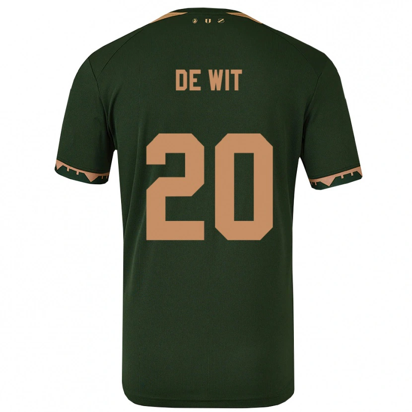 Danxen Enfant Maillot Dani De Wit #20 Vert Or Tenues Extérieur 2025/26 T-Shirt