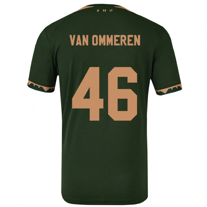 Danxen Enfant Maillot Jaygo Van Ommeren #46 Vert Or Tenues Extérieur 2025/26 T-Shirt