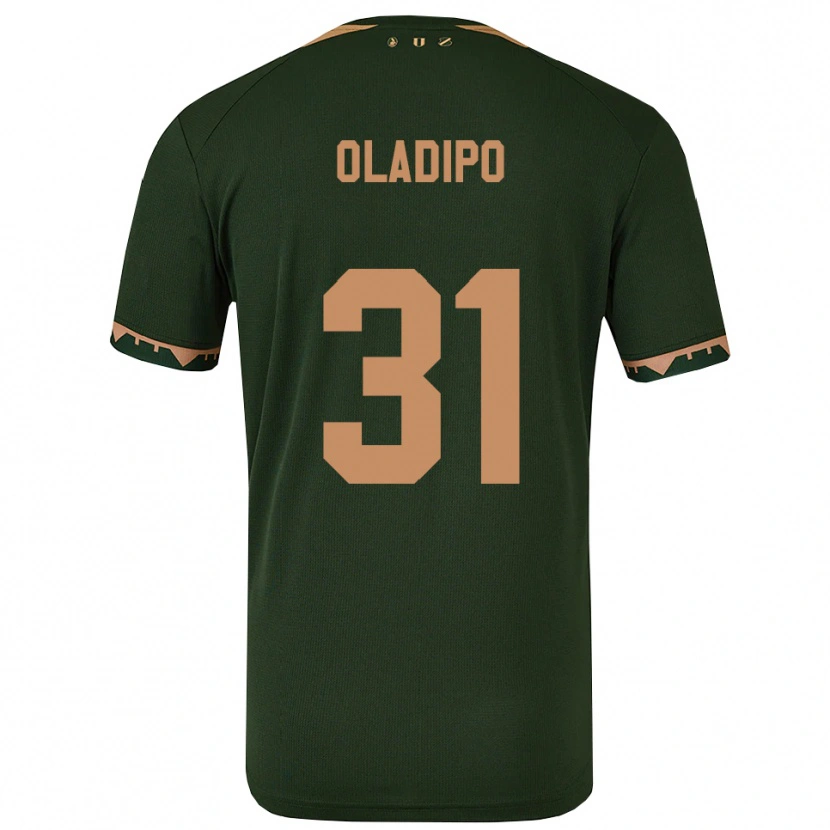 Danxen Enfant Maillot Laolu Oladipo #31 Vert Or Tenues Extérieur 2025/26 T-Shirt
