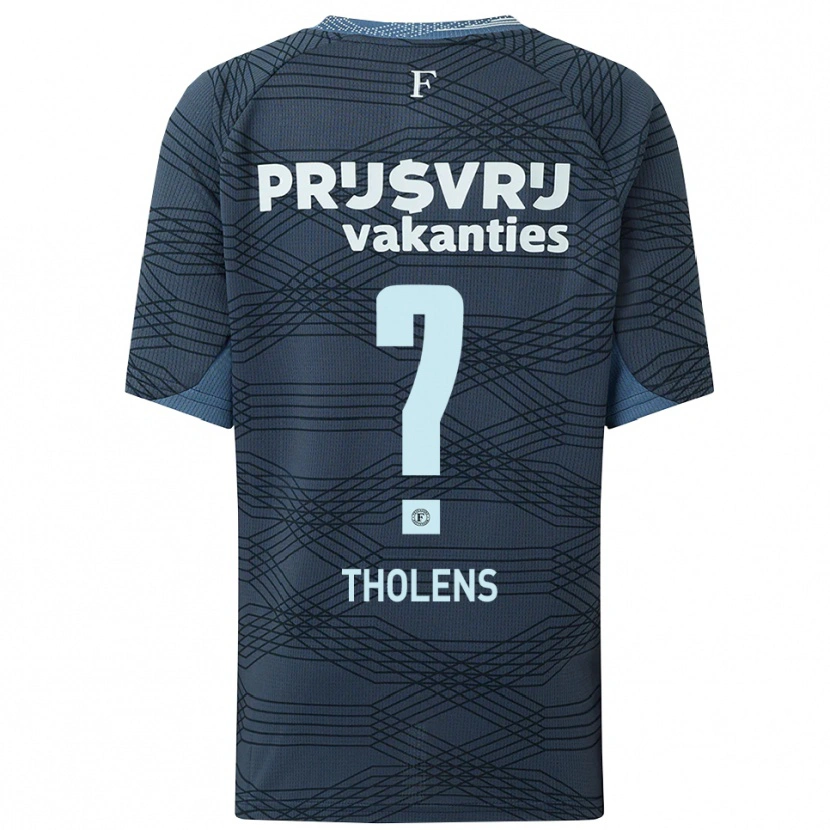 Danxen Enfant Maillot Justin Tholens #0 Noir Gris Tenues Extérieur 2025/26 T-Shirt