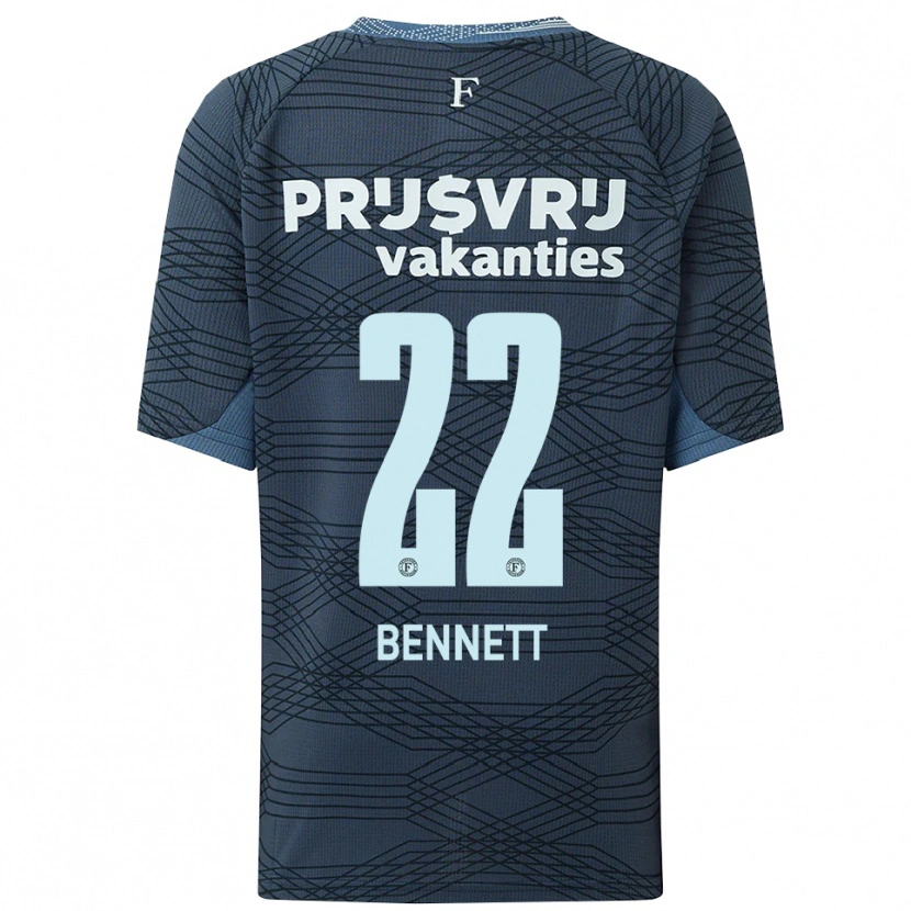Danxen Enfant Maillot Walter Bennett #22 Noir Gris Tenues Extérieur 2025/26 T-Shirt
