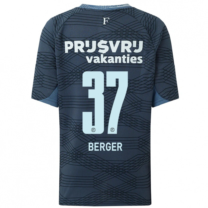 Danxen Enfant Maillot Mannou Berger #37 Noir Gris Tenues Extérieur 2025/26 T-Shirt
