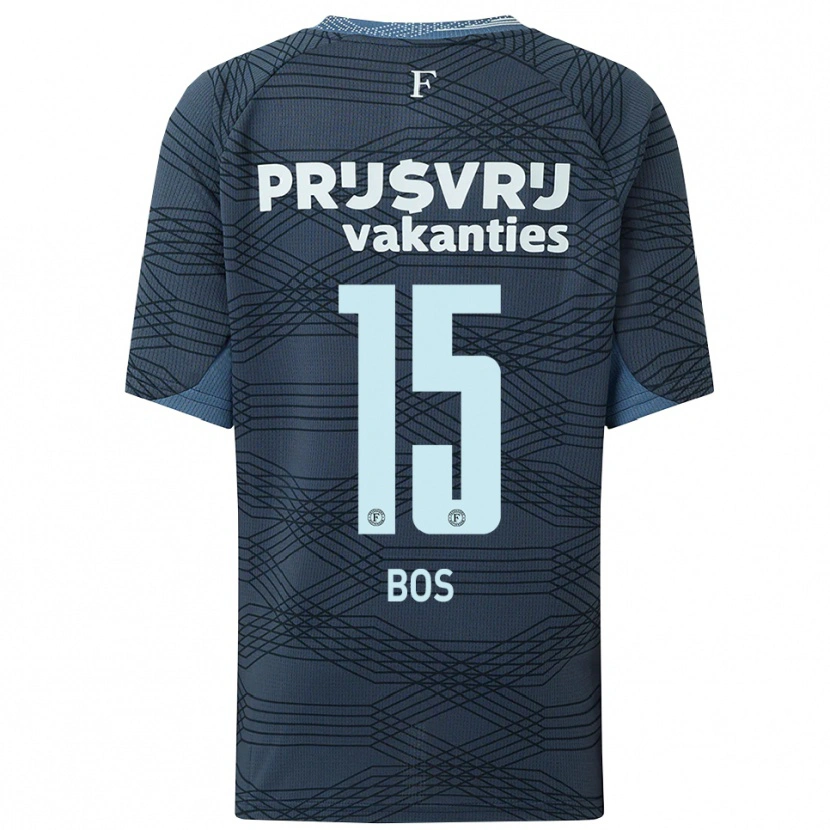 Danxen Enfant Maillot Jordan Bos #15 Noir Gris Tenues Extérieur 2025/26 T-Shirt