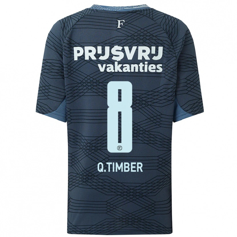 Danxen Enfant Maillot Quinten Timber #8 Noir Gris Tenues Extérieur 2025/26 T-Shirt