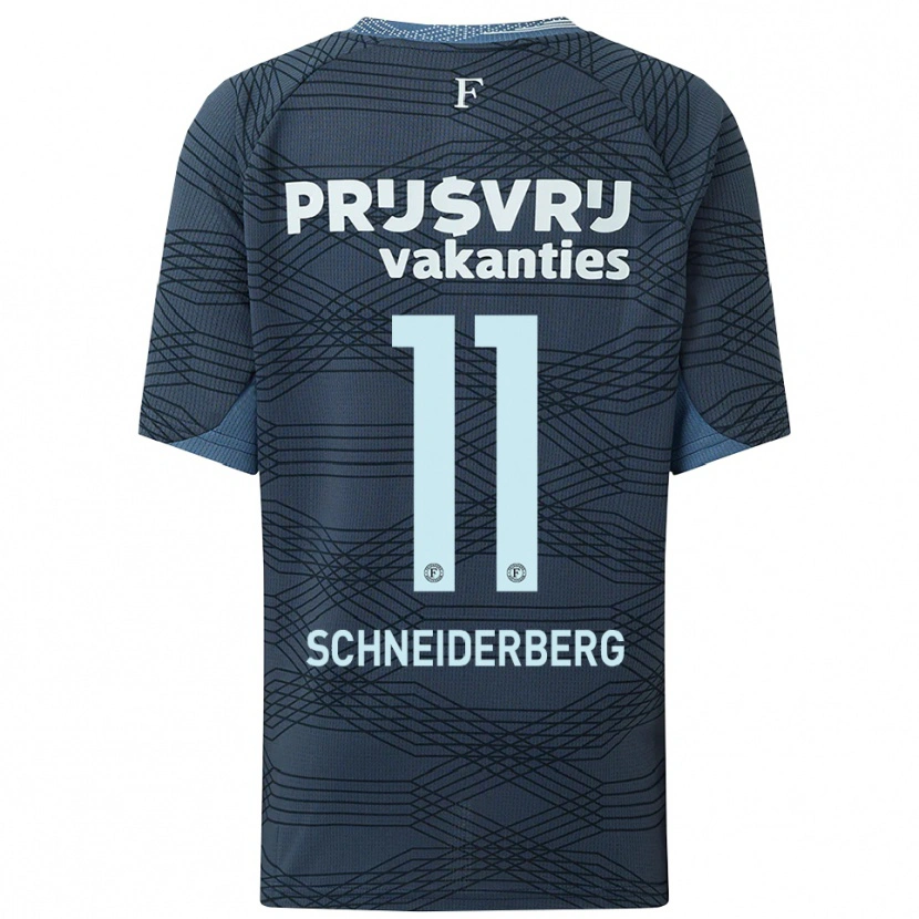Danxen Enfant Maillot July Schneiderberg #11 Noir Gris Tenues Extérieur 2025/26 T-Shirt