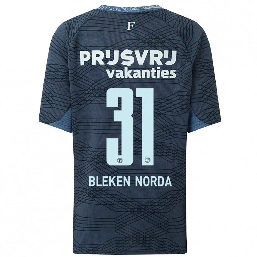 Danxen Enfant Maillot Haakon Bleken Norda #31 Noir Gris Tenues Extérieur 2025/26 T-Shirt