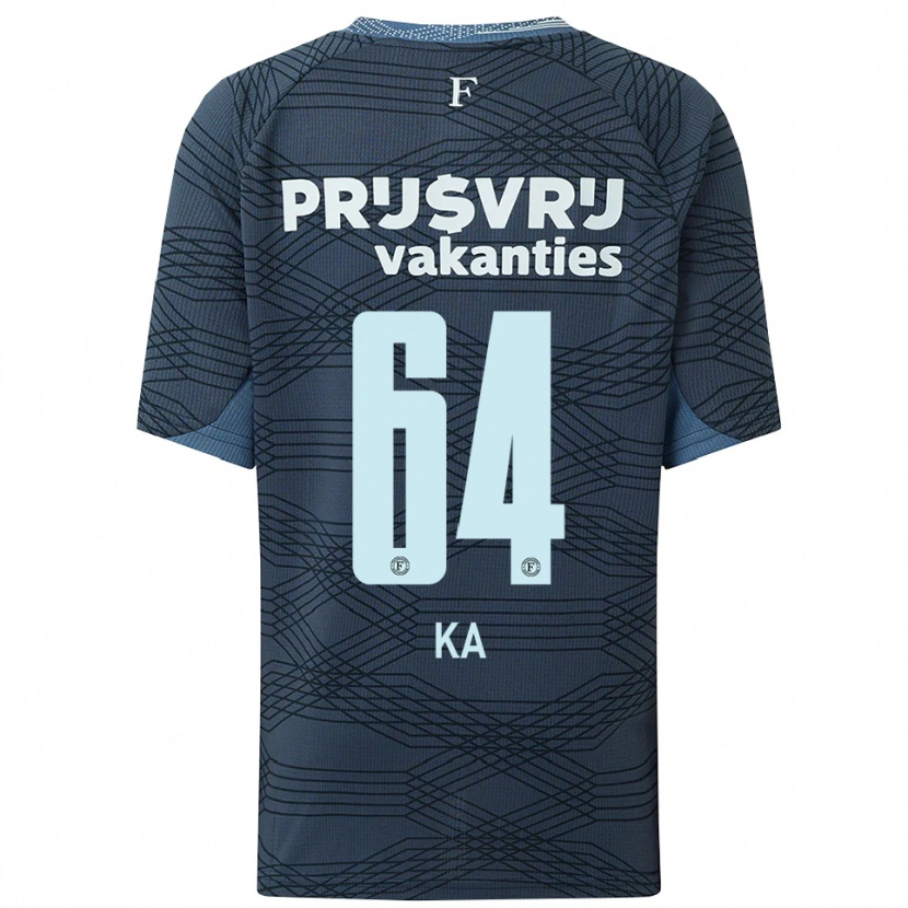 Danxen Enfant Maillot Ismail Ka #64 Noir Gris Tenues Extérieur 2025/26 T-Shirt