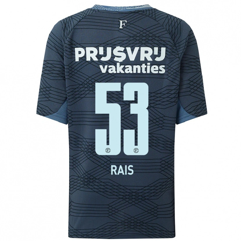 Danxen Enfant Maillot Amir Rais #53 Noir Gris Tenues Extérieur 2025/26 T-Shirt