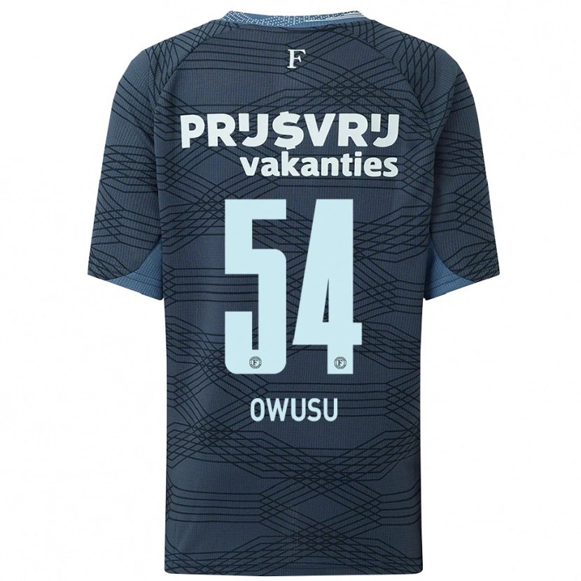 Danxen Enfant Maillot Denzel Owusu #54 Noir Gris Tenues Extérieur 2025/26 T-Shirt