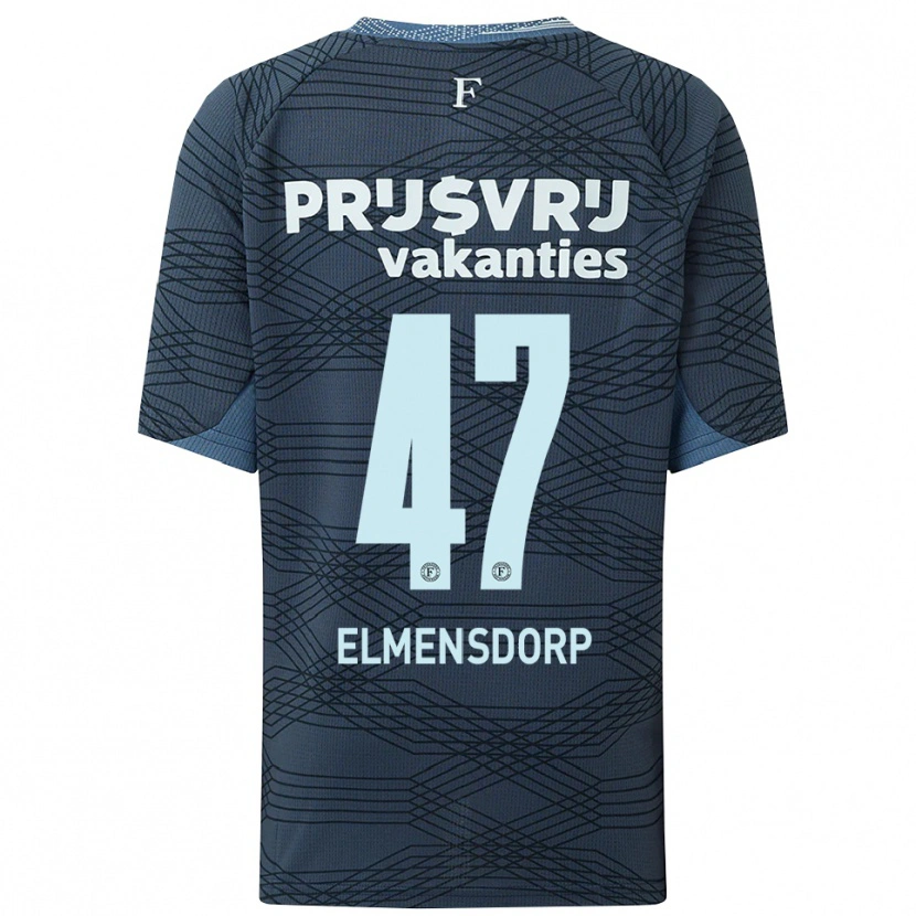 Danxen Enfant Maillot Paris Elmensdorp #47 Noir Gris Tenues Extérieur 2025/26 T-Shirt