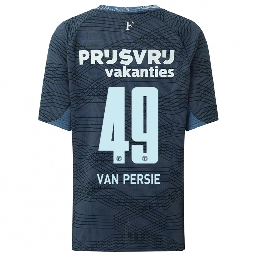 Danxen Enfant Maillot Shaqueel Van Persie #49 Noir Gris Tenues Extérieur 2025/26 T-Shirt