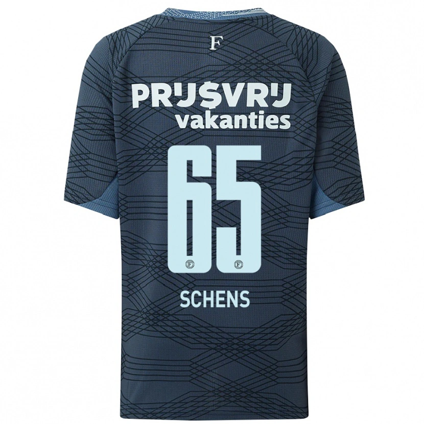 Danxen Enfant Maillot Twan Schens #65 Noir Gris Tenues Extérieur 2025/26 T-Shirt