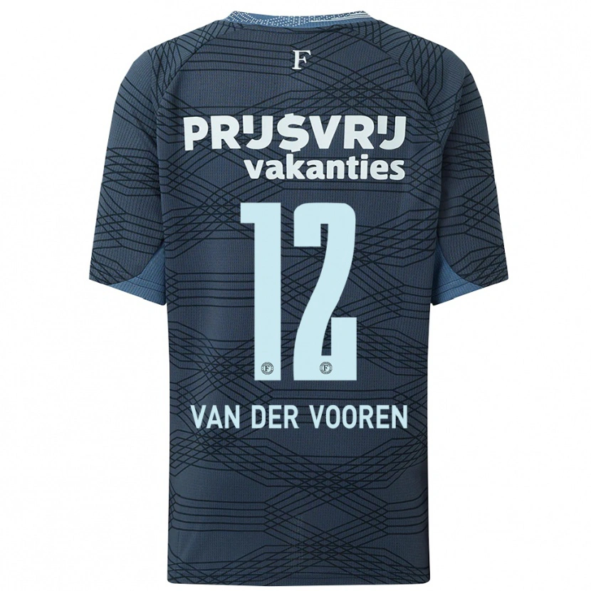 Danxen Enfant Maillot Remy Van Der Vooren #12 Noir Gris Tenues Extérieur 2025/26 T-Shirt